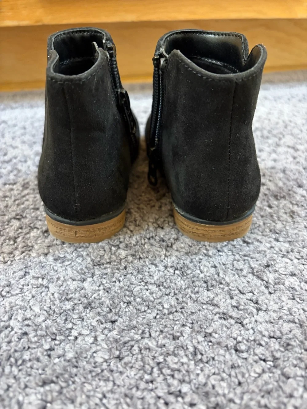Cat & Jack Black Suede Toddler Ankle Boots